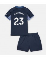 Tottenham Hotspur Pedro Porro #23 Venkovní dres pro děti 2023-24 Krátký Rukáv (+ trenýrky)